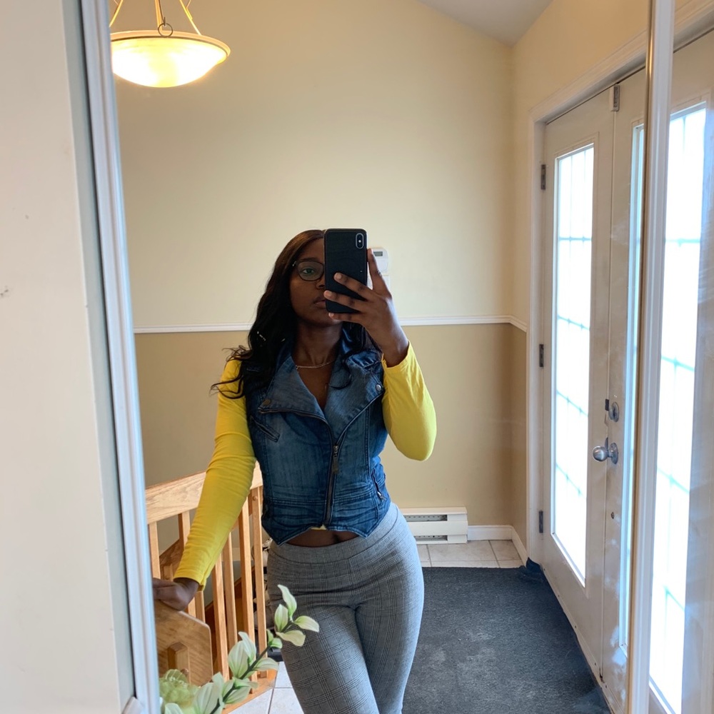 Jeans jacket sleeveless Apple bottom